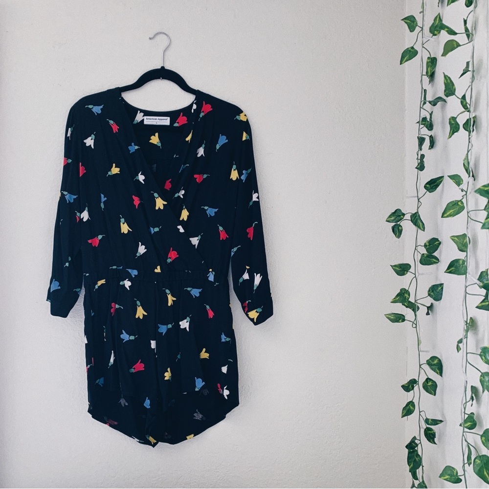 ❌SOLD❌American Apparel flower print romper